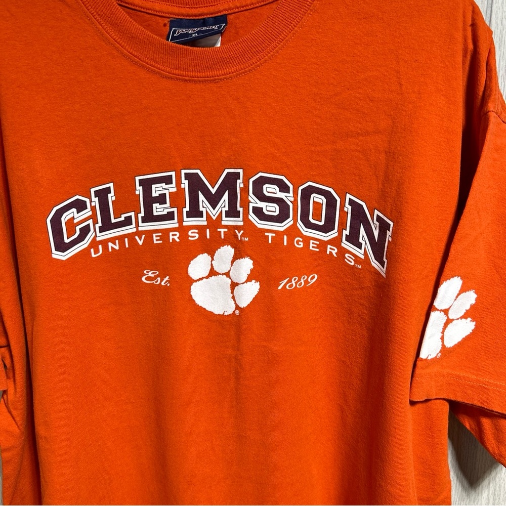 Jansport Clemson University Tigers Orange Short Sleeve Shirt Size XL - Picture 2 of 6